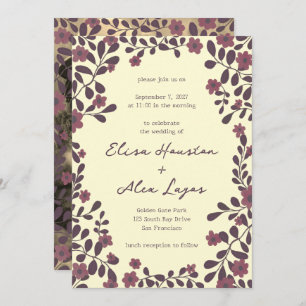 Fall Floral Frame Sweet Boho Lässige FOTO Hochzeit Einladung