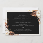 Fall Floral Friendsgiving Dinner Party Einladung (Vorderseite)