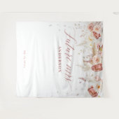 Fall Floral Future Mrs Bridal Shower Backdrop Wandteppich (Vorderseite (Horizontal))