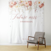 Fall Floral Future Mrs Bridal Shower Backdrop Wandteppich (Beispiel)