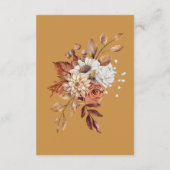Fall Floral Gold Umschließung RSVP Karte (Rückseite)