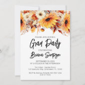 Fall Floral Graduation Party Einladung (Vorderseite)