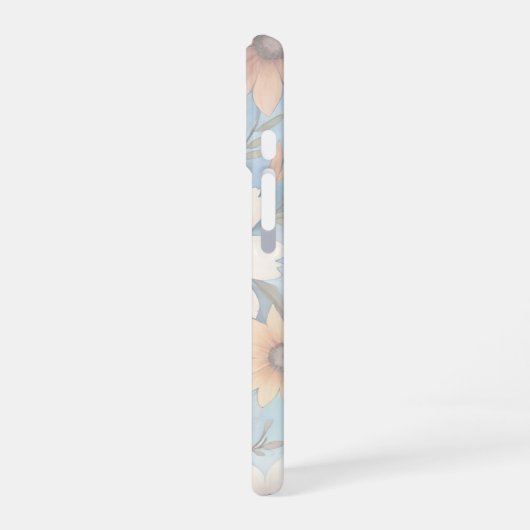 Fall Floral Highland Cow iPhone 16 Hülle (Linke Seite)