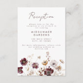 Fall Floral Hochzeit Empfang Begleitkarte (Vorderseite)