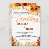 Fall Floral Hochzeit in der Saison / Boho Blume Einladung (Vorne/Hinten)