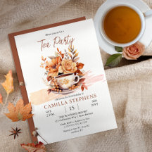 Fall Floral Hütte Teacup Geburtstags-Tee-Party