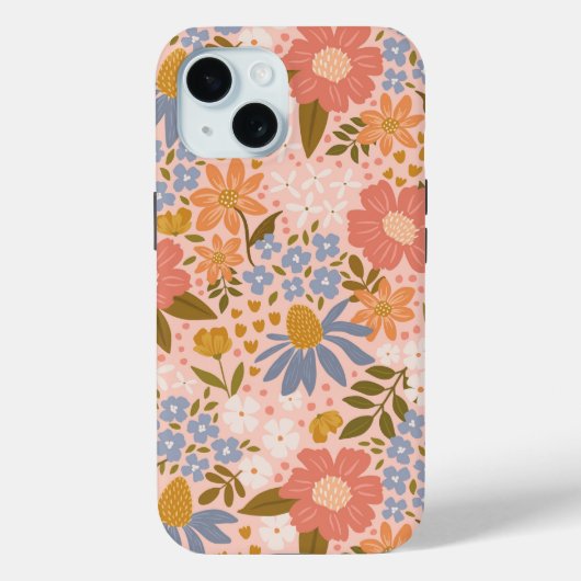 Fall Floral iPhone 15 Case-Mate iPhone Hülle (Rückseite)