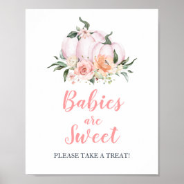 Fall Floral Little Pumpkin Babies sind süß Poster
