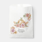 Fall Floral Little Pumpkin Baby Dusche Geschenktütchen (Vorderseite)