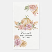 Fall Floral Little Pumpkin Baby Dusche Serviette (Vorderseite)