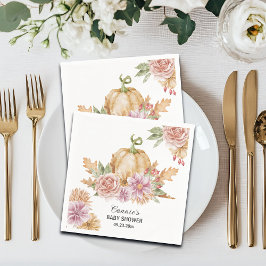 Fall Floral Little Pumpkin Baby Dusche Serviette