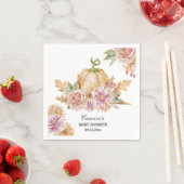 Fall Floral Little Pumpkin Baby Dusche Serviette (Beispiel)