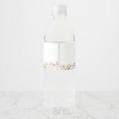 Fall Floral Little Pumpkin Baby Dusche Wasserflaschenetikett (Rückseite)