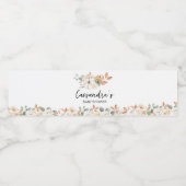 Fall Floral Little Pumpkin Baby Dusche Wasserflaschenetikett (Einzelnes Label)