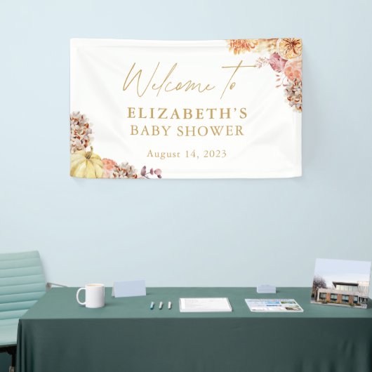 Fall Floral Little Pumpkin Baby Dusche Willkommen Banner (Messeveranstaltung)
