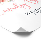 Fall Floral Little Pumpkin Dusche Candy Bar Poster (Ecke)