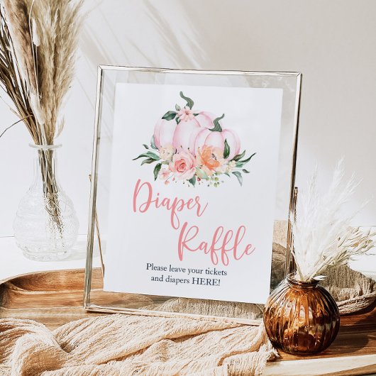 Fall Floral Little Pumpkin Dusche Windelwanne Raff Poster