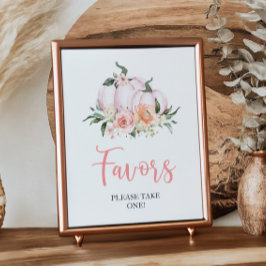 Fall Floral Little Pumpkin Duwer Favoriten Poster