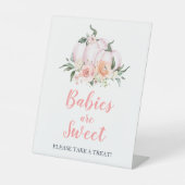 Fall Floral Little Pumpkin Süßigkeiten & Leckereie Sockelschild (Vorderseite)