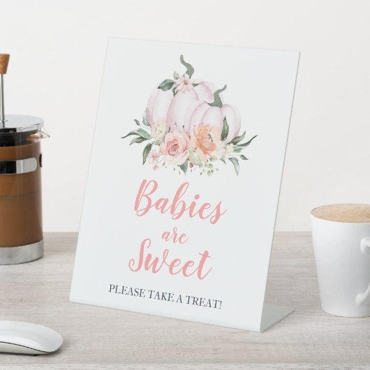 Fall Floral Little Pumpkin Süßigkeiten & Leckereie Sockelschild (In SItu)