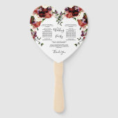 Fall Floral Marine Terracotta Cream Burgundi Lila Fächer (Rückseite)