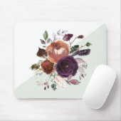 Fall Floral Monogramm Mousepad (Mit Mouse)