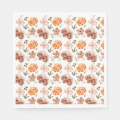 Fall Floral Napkins Fall Harvest Napkins Serviette (Vorderseite)