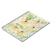 Fall Floral Notebook Black Mit Augen Susans Notizblock (Linke Seite)