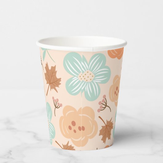 Fall Floral Paper Pappbecher (Rechts)