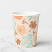 Fall Floral Paper Pappbecher (Vorderseite)