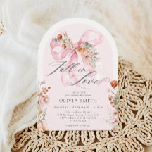 Fall Floral Pink Bow Fall in Liebe Babydusche