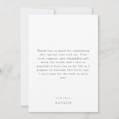 Fall Floral Pumpkin Baby Dusche Danke (Rückseite)