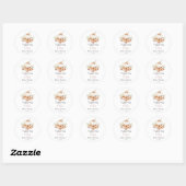 Fall Floral Pumpkin Baby Dusche Danke Sticker (Blatt)