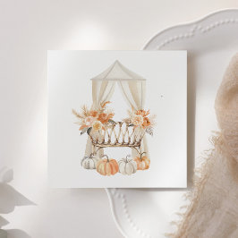 Fall Floral Pumpkin Baby Dusche Serviette