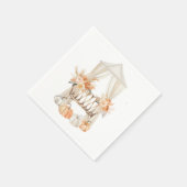 Fall Floral Pumpkin Baby Dusche Serviette (Ecke)