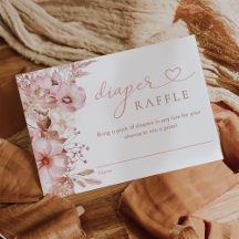 Fall Floral Pumpkin Baby Dusche Windeln Raffle