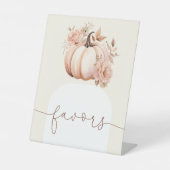 Fall Floral Pumpkin Baby Duwer Favoriten Sockelschild (Vorderseite)