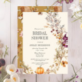 Fall Floral Pumpkin Boho Bridal Dusche Einladung