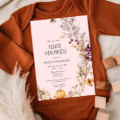 Fall Floral Pumpkin Boho Kinderdusche Einladung