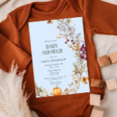 Fall Floral Pumpkin Boho Kinderdusche Einladung