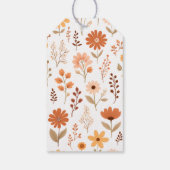 Fall Floral Pumpkin Brautparty Geschenkanhänger (Rückseite)