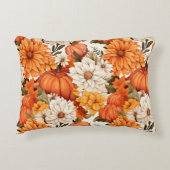 Fall Floral Pumpkin Dekokissen (Vorderseite)