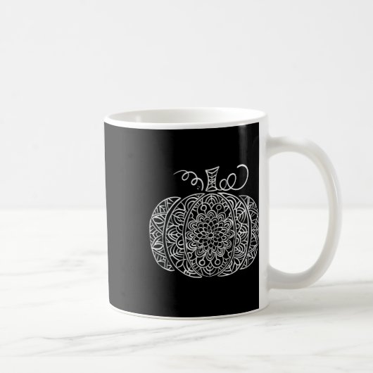 Fall Floral Pumpkin Graphic Kaffeetasse (Rechts)