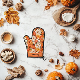 Fall Floral Pumpkin individuell anpassbar Ofenhandschuh