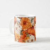 Fall Floral Pumpkin Kaffeetasse (Vorderseite Links)
