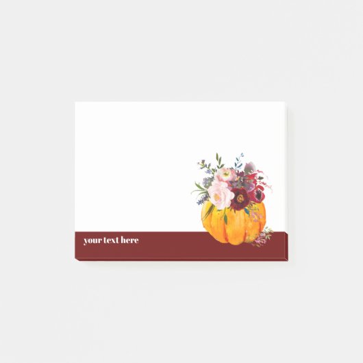 fall, floral, pumpkin notes post-it klebezettel (Vorderseite)