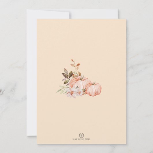 Fall Floral Pumpkin Quinceañera Mis Quince Anos Einladung (Rückseite)