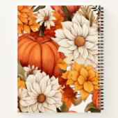 Fall Floral Pumpkin Rezept Notizblock (Rückseite)