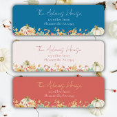 Fall Floral Pumpkin-Rücksendeadresse