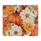 Fall Floral Pumpkin Schneidebrett (Vorderseite)